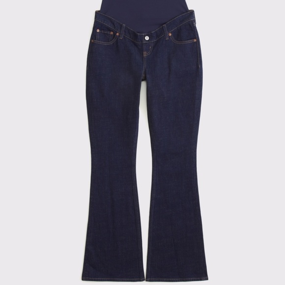 Abercrombie & Fitch Denim - Abercrombie & Fitch Deep Indigo Flared Jeans Maternity